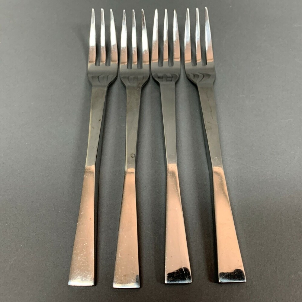 Gourmet Settings Stainless Steel Ergo Modern Dinner Forks HTF 18/8 Lot of 4